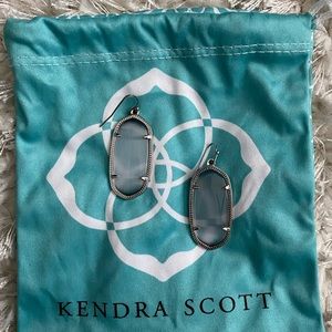 Kendra Scott Earrings: Elle Silver Drop Iridescent